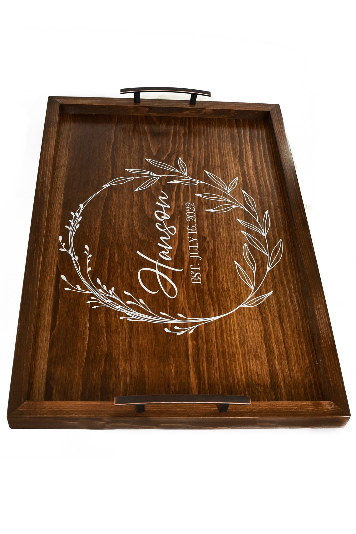 Personalized Wedding Giftserving Tray With Handles Etsy