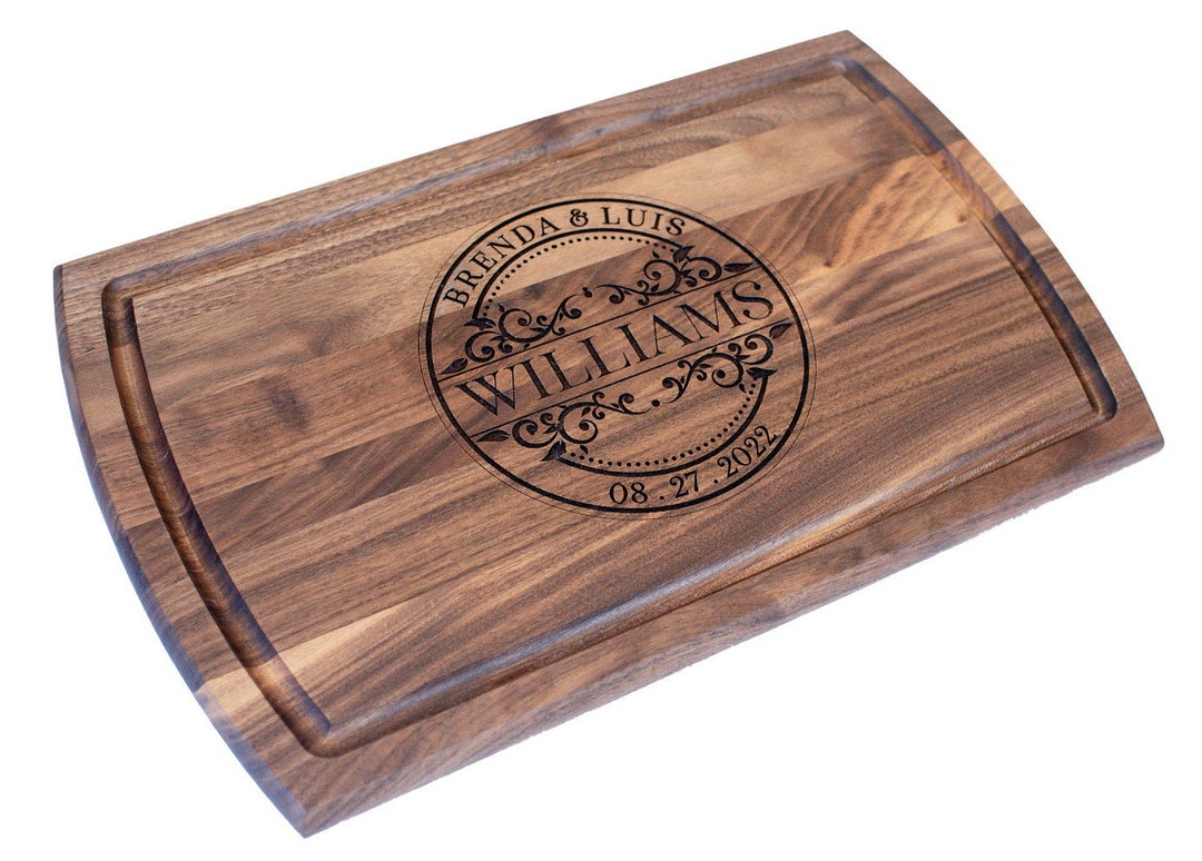 Wedding Gift Cutting Board personalized custom Engraved Cutting Board