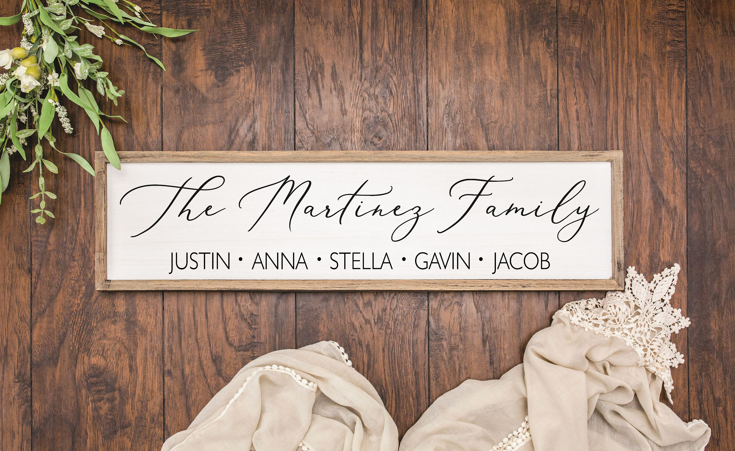 Personalized framed Family wall signnew home sign custom wood sign