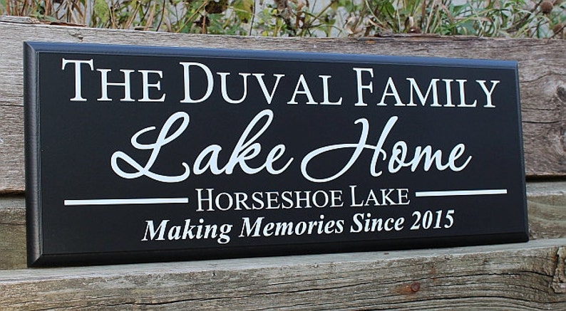 Lake home-lake home sign-family lake home-river home-personalized lake house decoration-making memories lake sign-custom lake house sign image 1