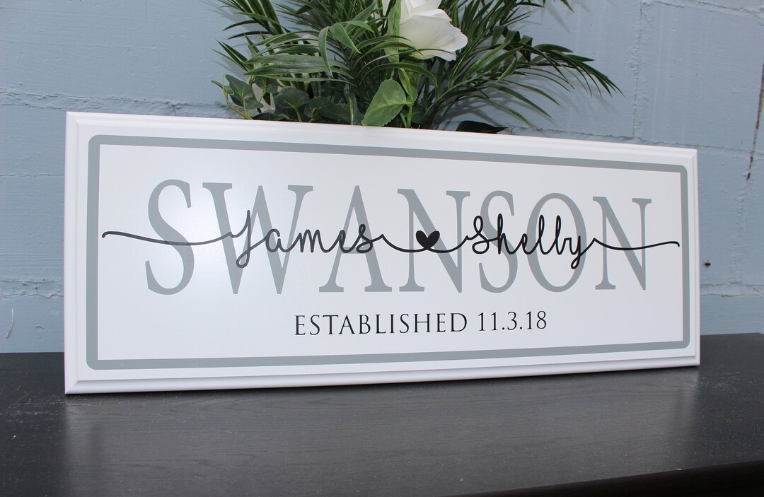 Personalized Wedding Gift for Coupleestablished Wedding Signcustom