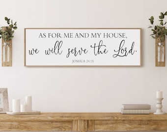 As for me and my house wood sign-Joshua 24 15 sign-christian gifts-christian home decor-religious gifts-scripture wall art-bible scripture