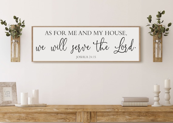 My House will Serve the Lord Joshua 24:15 Wood Pallet Wall Art Sign Plaque 