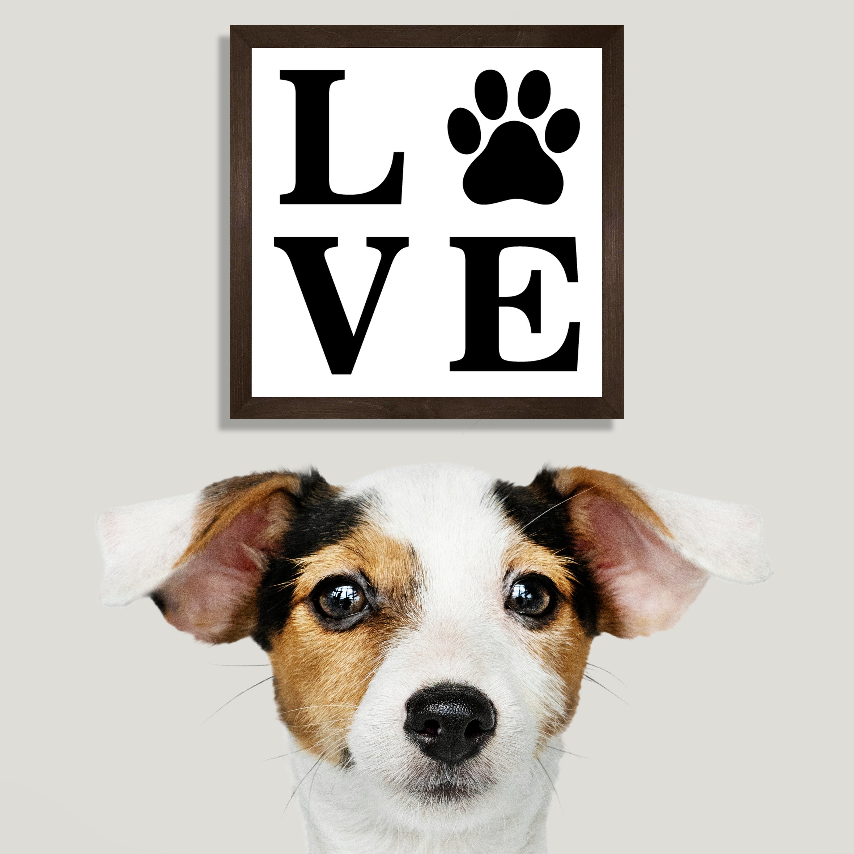 Love paw print sign-new puppy gift-new dog owner gift-dog lover