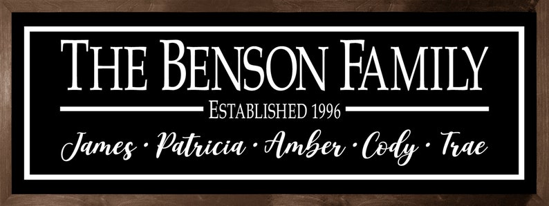 Personalized family name sign-family established sign-family name wood sign-custom family sign-family name wall sign-family gift for parents afbeelding 7