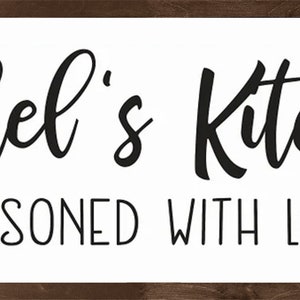 Personalized kitchen signs-gifts-decor-items-kitchen decor-art-gift for mom birthday-wall decor-gift for cook-chef-custom kitchen sign gift image 5