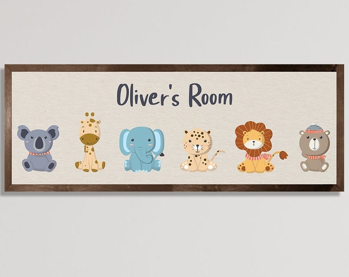 Personalized room sign for boy-Kids room name sign-framed kids name sign-childs room signs-kids room name signs-kids bedroom name sign