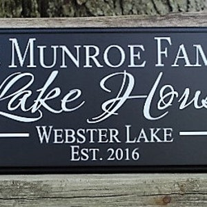 Personalized Lake House Sign-Lake House Decor wood lake sign-for lake house-wall sign-established lake house sign-custom lake house sign image 3