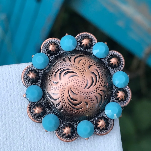 Türkis Swarovski Kristall Bling Concho