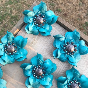 Flower Conchos Screw Back Rivets Leather Craft Decoration