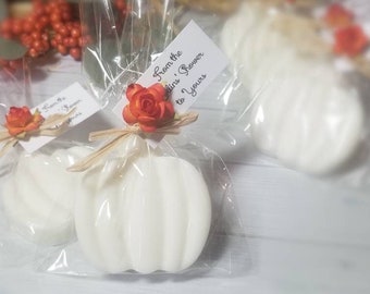 Fall bridal shower favors, wedding favor pumpkin soaps, gift for guests