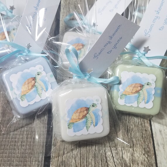 Sea Turtle Ocean Baby Shower Soap Favors Etsy