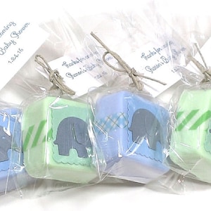 Mini Elephant baby shower soap favors for boy or girl image 4