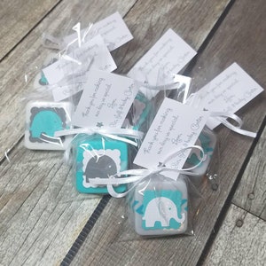 Mini Elephant baby shower soap favors for boy or girl image 6