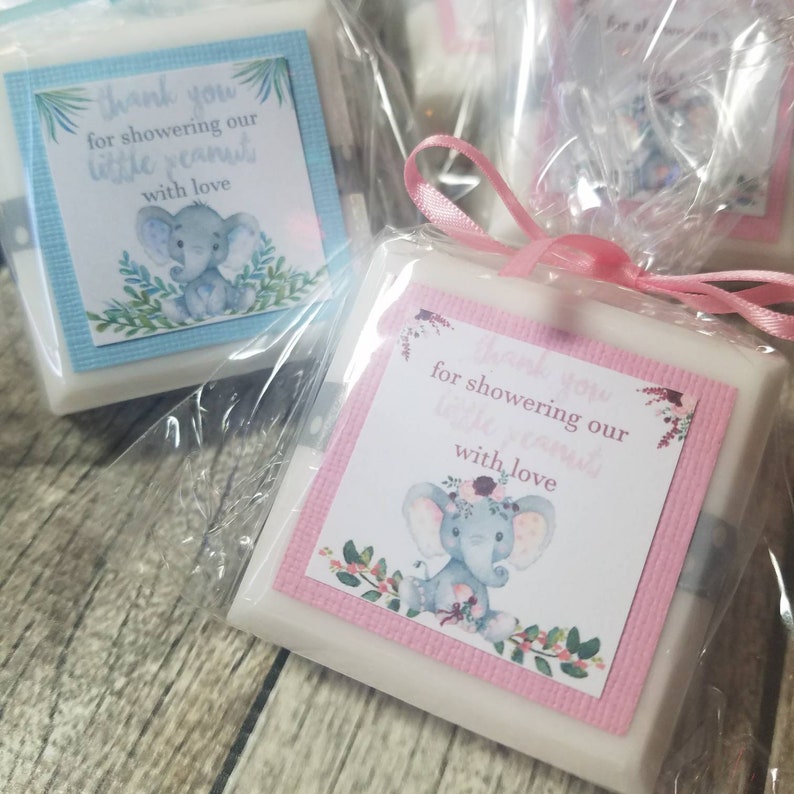 Safari Elephant Baby Shower Favors Soap Favors for Baby Girl Etsy