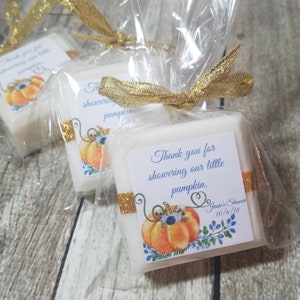 Rustic Fall baby shower soap favors little pumpkin baby shower favors image 2