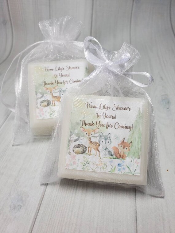 Woodland Animals Baby Shower Favors Made With Soap Etsy