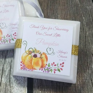 Rustic Fall baby shower soap favors little pumpkin baby shower favors image 6