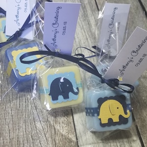 Mini Elephant baby shower soap favors for boy or girl image 7