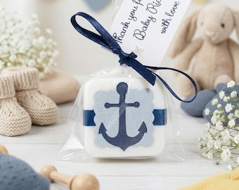 Baby shower favor soaps, Mini nautical anchor favors, ahoy its a boy