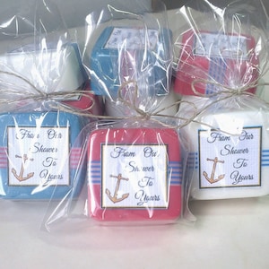 mini Nautical Favors Soap | Anchor Decorations, Custom Colors & Shapes, Handmade Nautical favor