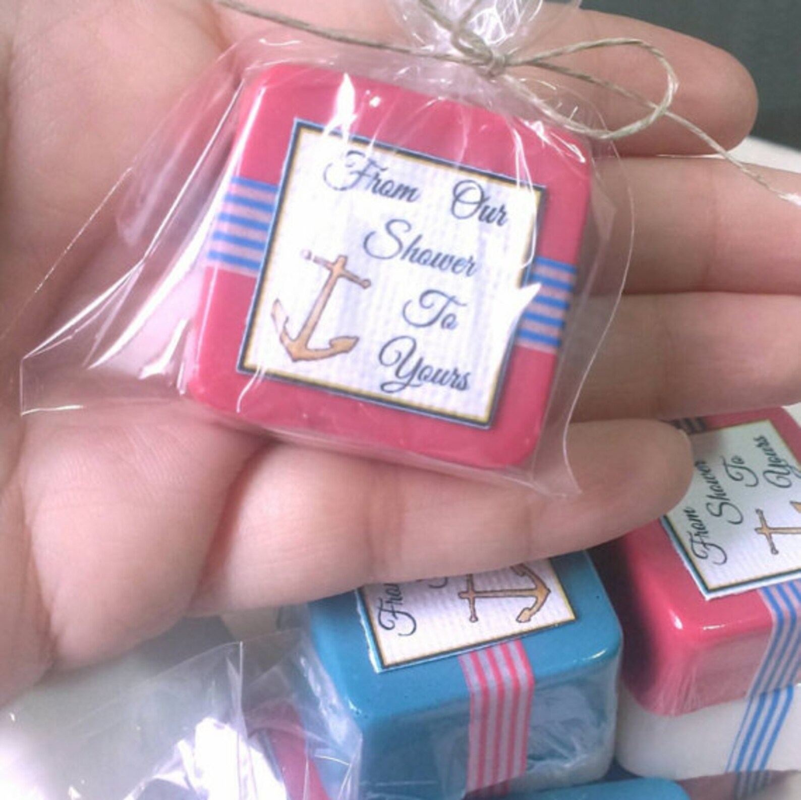 24 Nautical Baby Shower Favor Soaps Anchor Baby Shower Etsy