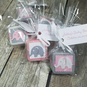 Mini Elephant baby shower soap favors for boy or girl image 3