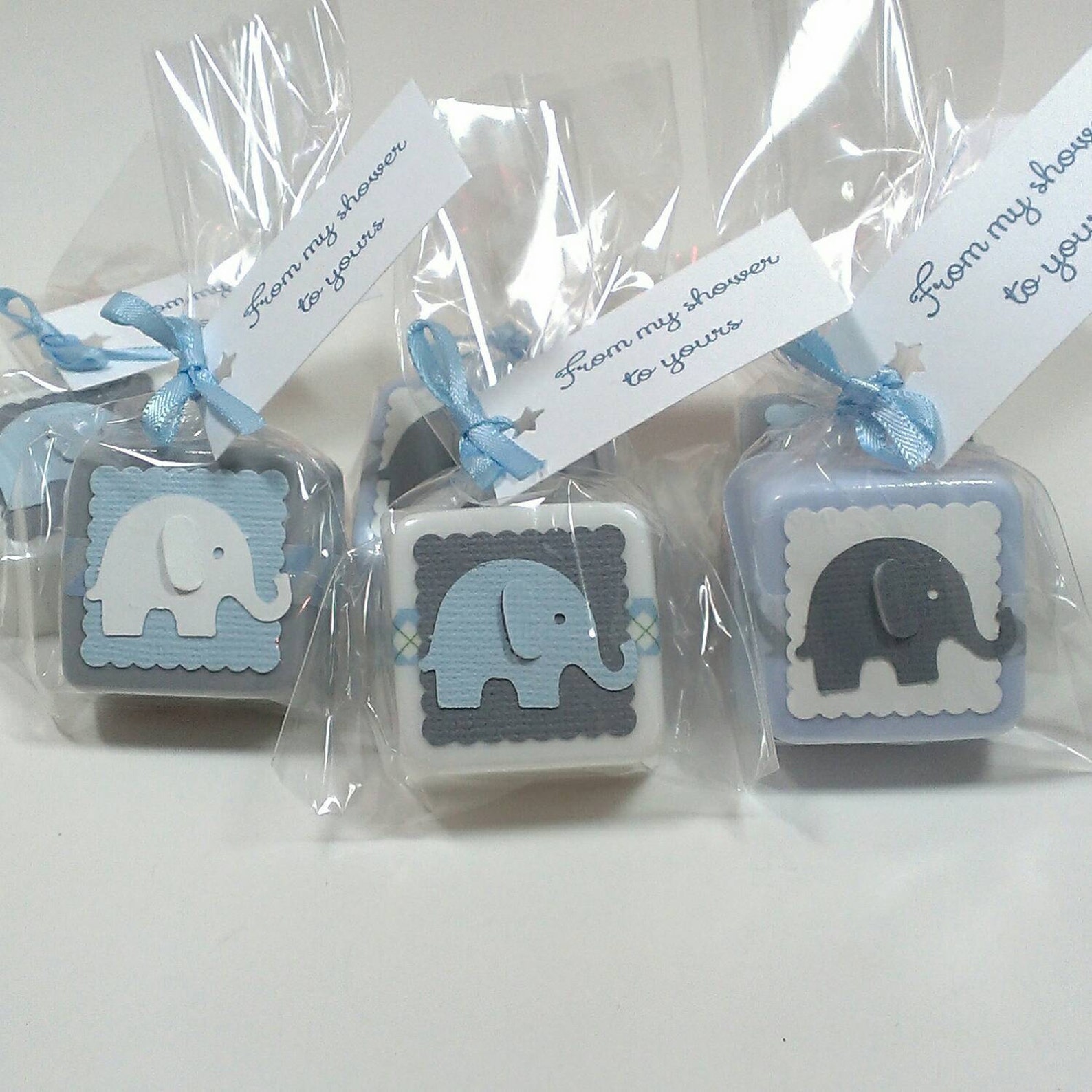 24 Elephant Baby Shower Favors Boy Etsy