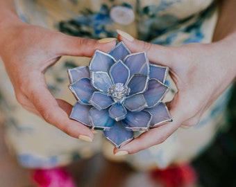 Succulent Ring Dish, Bridesmaids Gift, Wedding Ring Dish, Glass Ring Dish, Wedding Decor, Bachelorette Gift for Bride, Bridesmaid Proposal