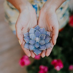 Glass Succulent Jewelry Dish, Mother's Day Gift