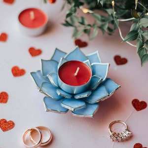 Stained Glass Succulent Candle Holder & Ring Dish