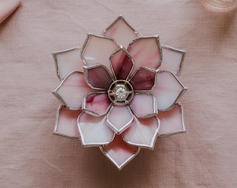 Stained Glass Wedding Ring Box Alternative • Unique Ring Holder • Gen Z Engagement Gift
