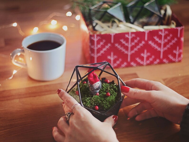Engagement Ring Box Proposal Ring Box Mini Terrarium Copper Wedding Decor Geometric Glass Wedding Ring Bearer Box Diamond Ring Box