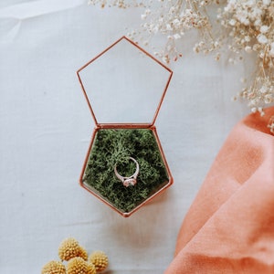 Geometric Wedding Ring Box, Engagement Gift image 4