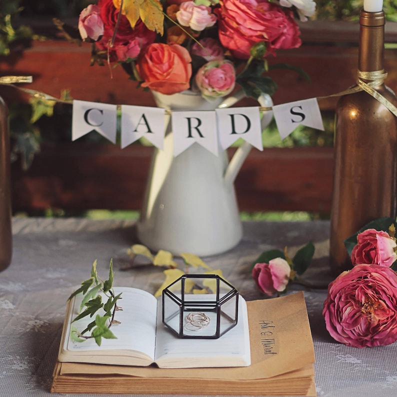 Proposal Ring Box Fall Wedding Decor Boho Wedding Wedding Ring Box Rose Gold Ring Box Stained Glass Ring Bearer Box Ceremony Ring Box
