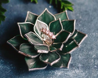 Stained Glass Succulent Ring Holder