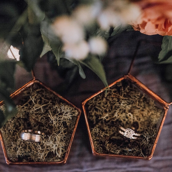 Geometric Wedding Ring Box, Engagement Gift