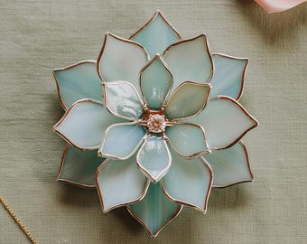 Stained Glass Wedding Ring Box Alternative • Flower Ring Holder