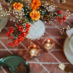 Geometric Glass Tealight Candle Holder Set of 2 Copper Wedding Decor Thanksgiving & Christmas Table Decor image 5