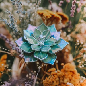 Stained Glass Iridescent Succulent Ring Dish CRYSTALS / LIMITED EDITION image 7