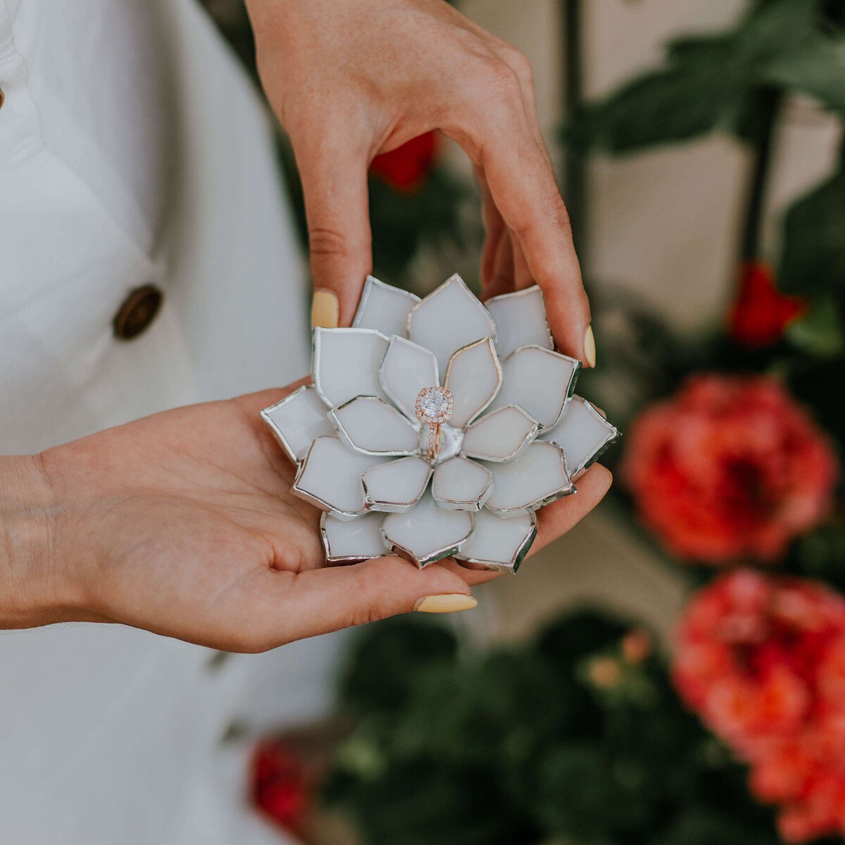 Glass Succulent Ring Dish