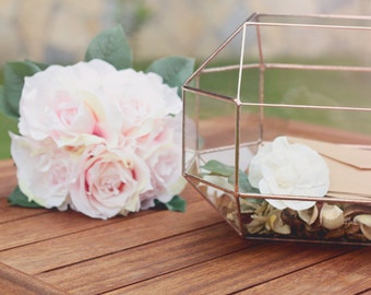 Stained Glass Geometric Wedding Card Box, Conservatory Envelope Holder