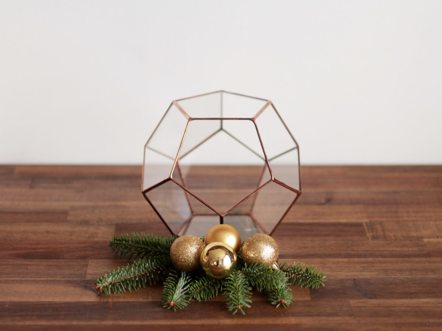 Geometric Glass Holiday Centerpiece Stained Glass Decor Etsy