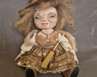 Art Doll, OOAK, Good Witch, Handmade Dolls, Practical Magic, Interior Dolls, Artist Dolls, Witchy, Magic, Baba Yaga