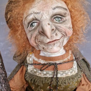 Baba Yaga, Witch, OOAK, Art Doll, Decor for Home, Interior Doll, Statik Doll, Collectible Doll