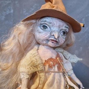 OOAK, Art Doll, For Home, Witch, Little Witch, Baba Yaga, Collectible Doll