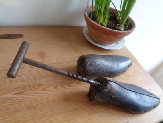 REDUCED 30% Pair French Antique Wooden Shoe Stretc