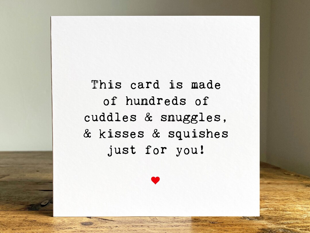 Snuggles And Cuddles Cute Quote Greeting Card Mothers Day Etsy France