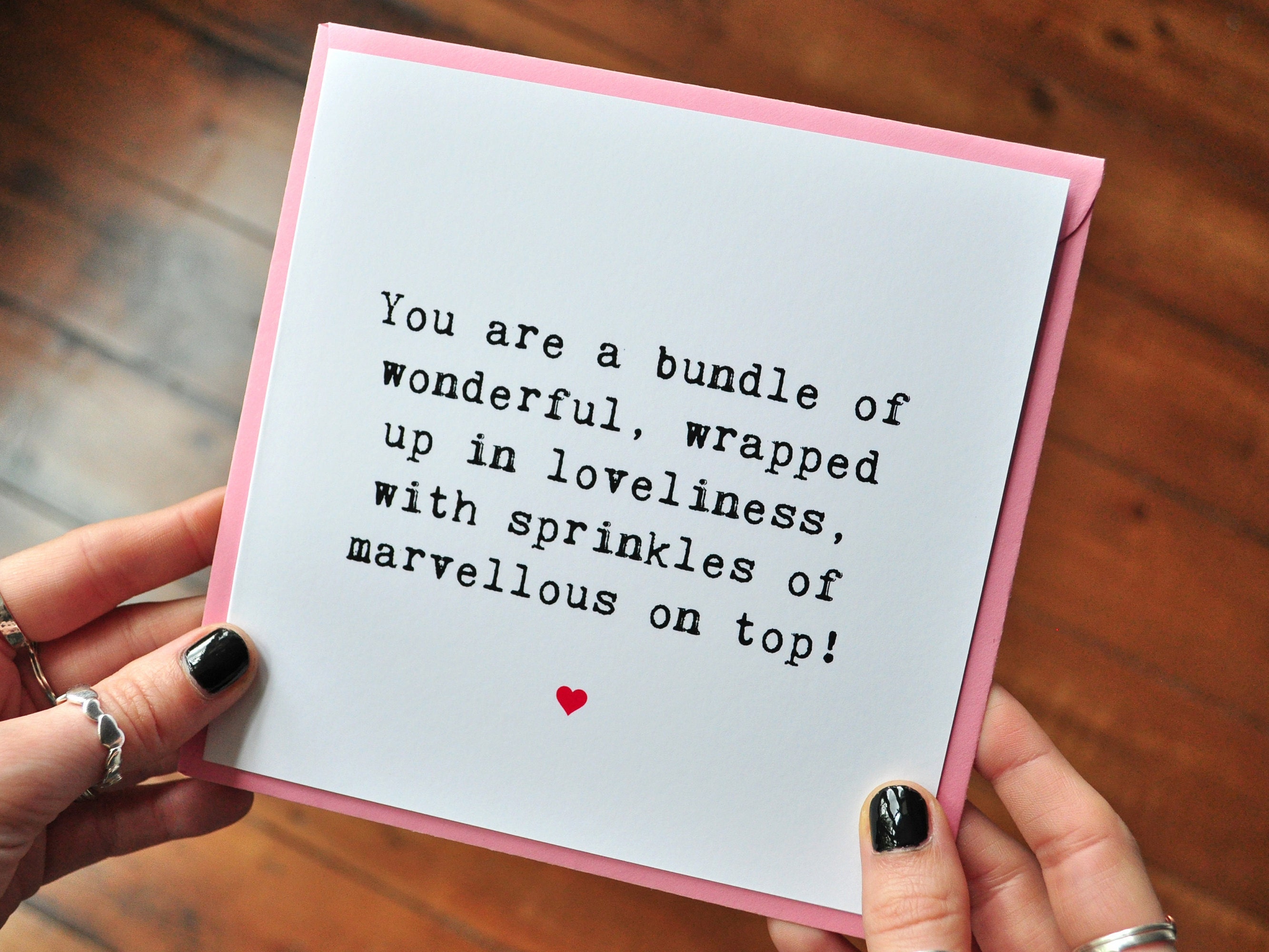 Cute Quote Card Positive Typography Greetings Card Friend Etsy
