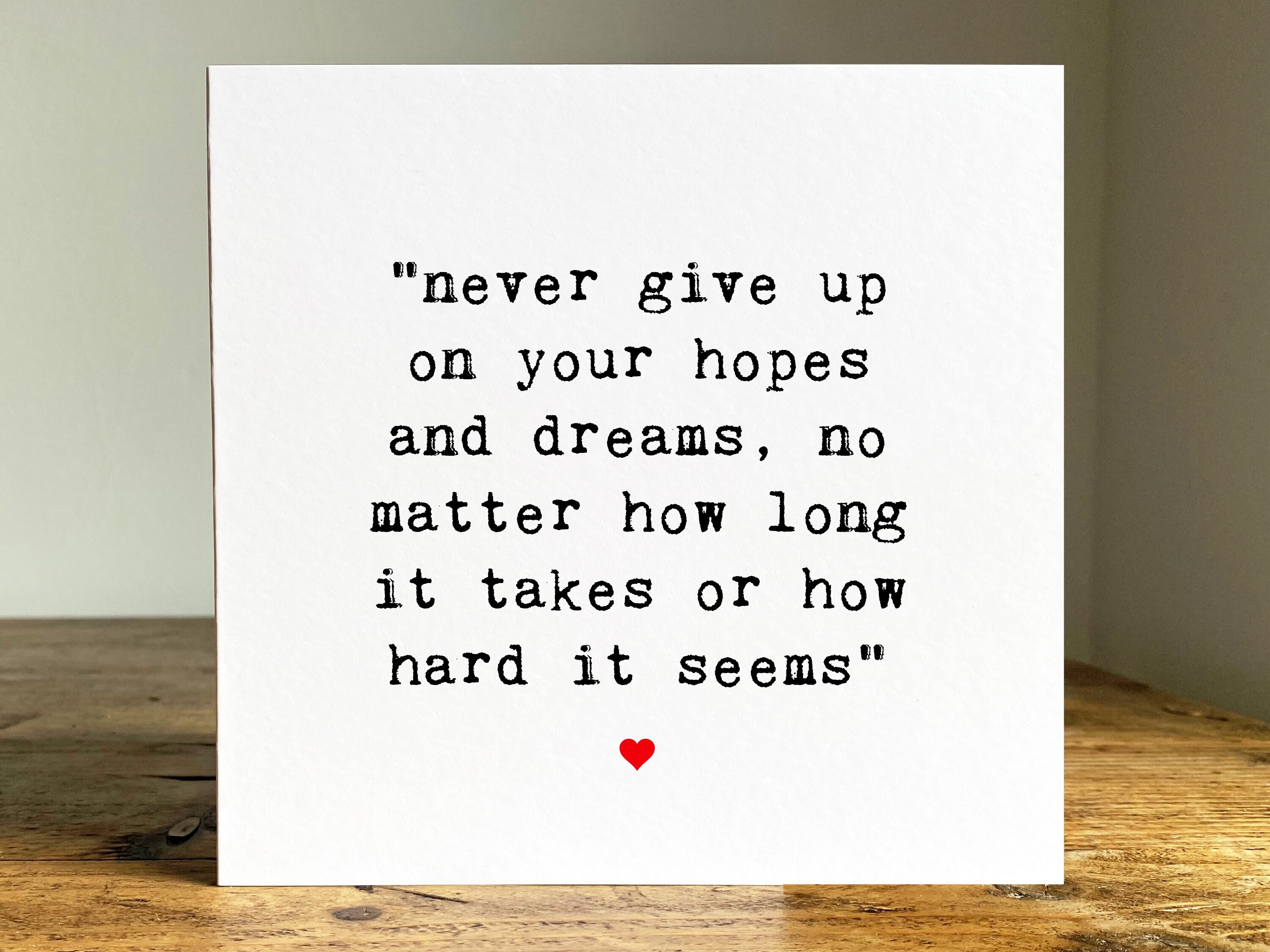 Hopes and Dreams Positive Quote Card Friend Card Etsy